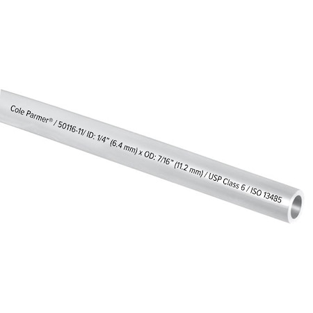 Cole Parmer TPE Tubing, Clear, 1/4in ID x 7/16in OD; 50 Ft CP-FLXC4-7